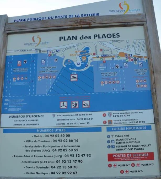 Studio A 2 Pas De La Plage Villeneuve-Loubet Bagian luar foto